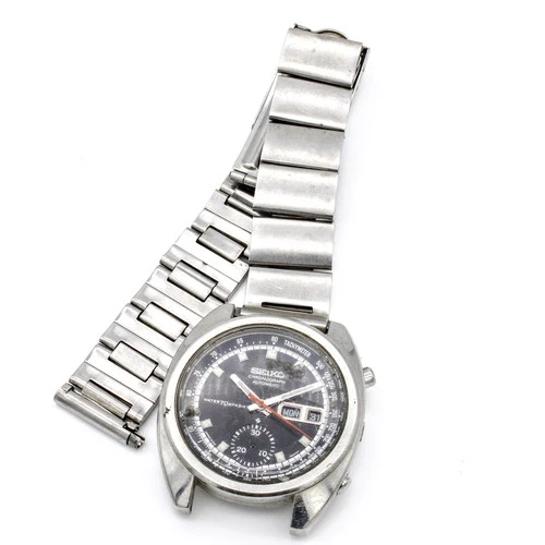 Vintage 1971 Seiko Automatic Bruce Lee 6139-6012 17J Chronograph Watch #WB4144-1