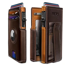 Cartera Airtag para hombre, regalo, billetera delgada de bolsillo frontal con cl