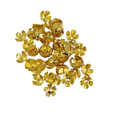 50Pcs 8mm gold Spacer Bead Caps DIY Findings