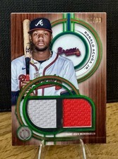2025 Topps Tribute Ronald Acuna Jr Tribute Dual Relic Green /99 #DR-RAJ Braves
