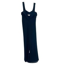 Vintage Cole of California Bob Mackie Terry Jumpsuit Black Flare Wide Leg SMALL