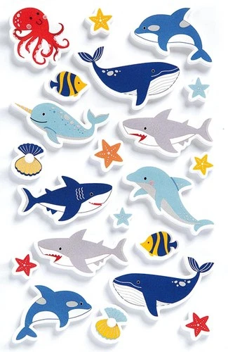 Creative-Sticker Aufleber Fische Meerstiere 1 Bogen in der Packung
