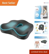 Memory Foam Seat Cushion for Back Pain Sciatica Tailbone Hip Relief Office