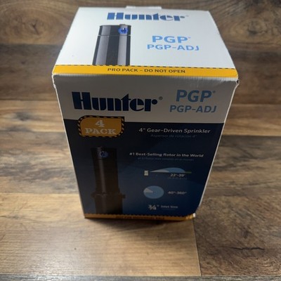 Hunter PGP ADJ Rotor Sprinkler Heads   4 Pk   Adjustable Arc   Blue Nozzle Rack