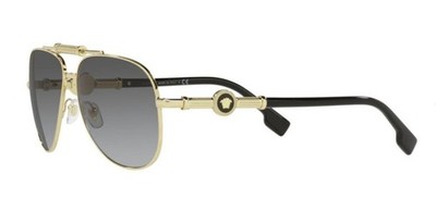 Versace VE2236-100211 Unisex Sunglasses Gray & Gold