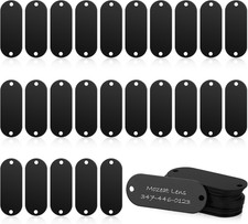 Aluminum Engraving Blanks - 25 Black Metal Stamping Blanks - Rectangle Laser Eng