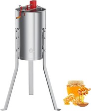Honey Extractor 3 Frame Stainless Steel Honey Spinner w/ Adjustable Height Stand