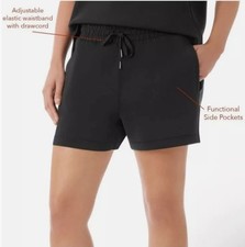 Member's Mark Women's Luxe Shorts, Size XSmall, Black, 4 Way Stretch