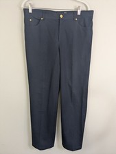 Ralph Lauren Black Label Dress Pants Women's 10 Navy Blue Pleated