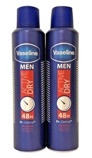 2x Vaseline Active Dry 48 Hour ProDerma Anti-Perspirant 8.4oz