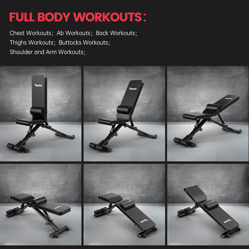 PASYOU Banco De Pesas Ajustable Con 90 Grados, Banco De Musculación Plegable, De - Imagen 7 de 9