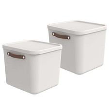 ROTHO 2er-Set Aufbewahrung Boxen mit Deckel 4...