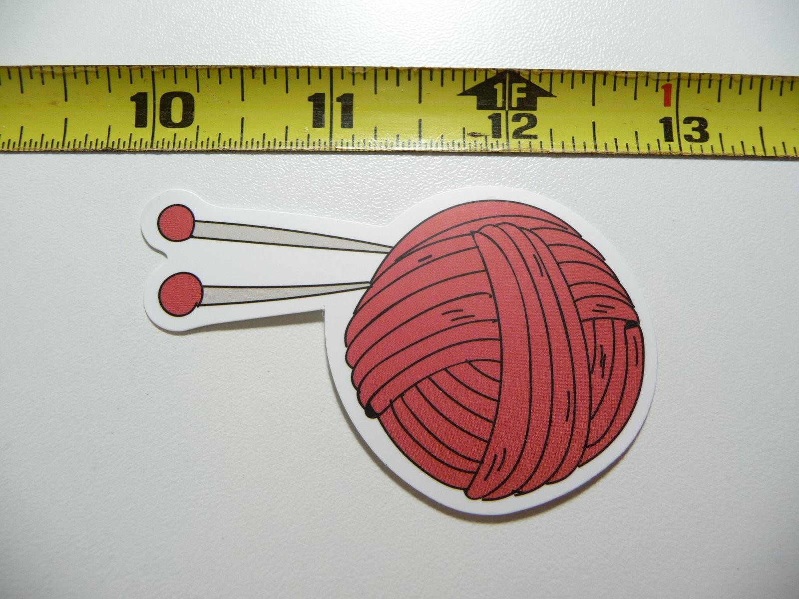 Knitting Needles in Yarn Ball Decal Sticker for Craft and Needlework