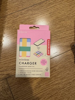    Kikkerland Inkerie Wireless Charger Grid | 15W Fast Charge NWT Lot of 2