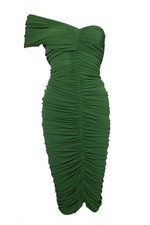 Lanvin Green Draped One Shoulder Dress Female Green 40