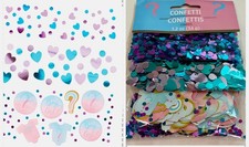 THE BIG GENDER REVEAL BABY SHOWER - Pink/Blue Sequin/Cutouts Confetti 3 Pack NEW