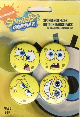 SPONGEBOB - Faces - Button Set / Badge Pack - Neu OVP