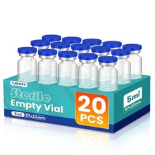5ml Sterile Vials with Self Healing Injection Port and Sealing Cap, Glass Steril