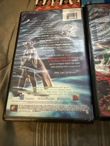 Lot Of 6 Power Rangers VHS Slip Clamshell Galaxy Black White Magna Titanium - Picture 12 of 20