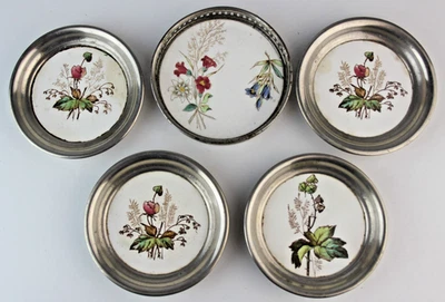 4 Glasuntersetzer 1 Flaschenuntersetzer Keramik Jugendstil Wächtersbach Art Deco - Bild 1 von 4