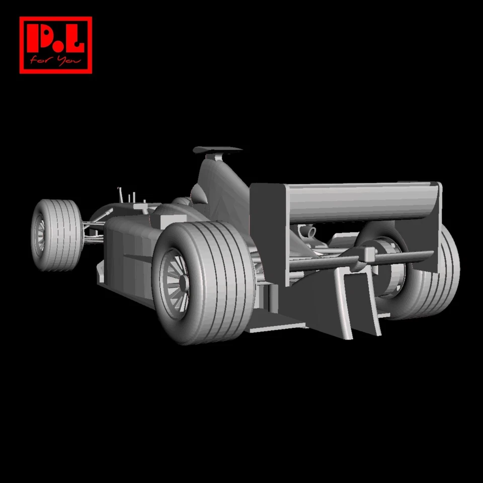 STL файл - Ferrari F2002 (2002) - 3D печать 1/87 64 43 32 24 18 BBR Tamiya IXO - Изображение 3 из 4