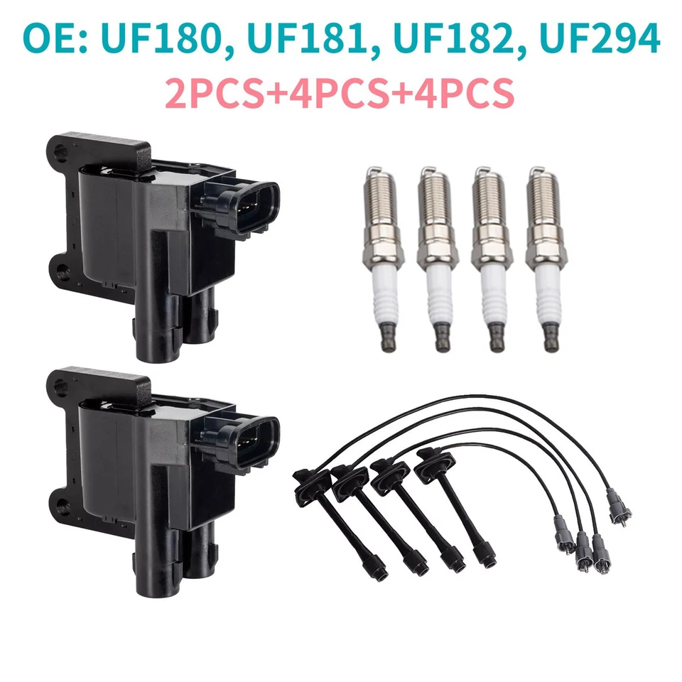 Car Ignition Coils + Wire + Spark Plugs For Toyota Camry 2.2L RAV4 L4 1997-2001 - Image 3 of 4