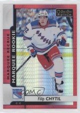 2017 O-Pee-Chee Platinum Marquee Rookies Red Prism 98/199 Filip Chytil #181 ev1