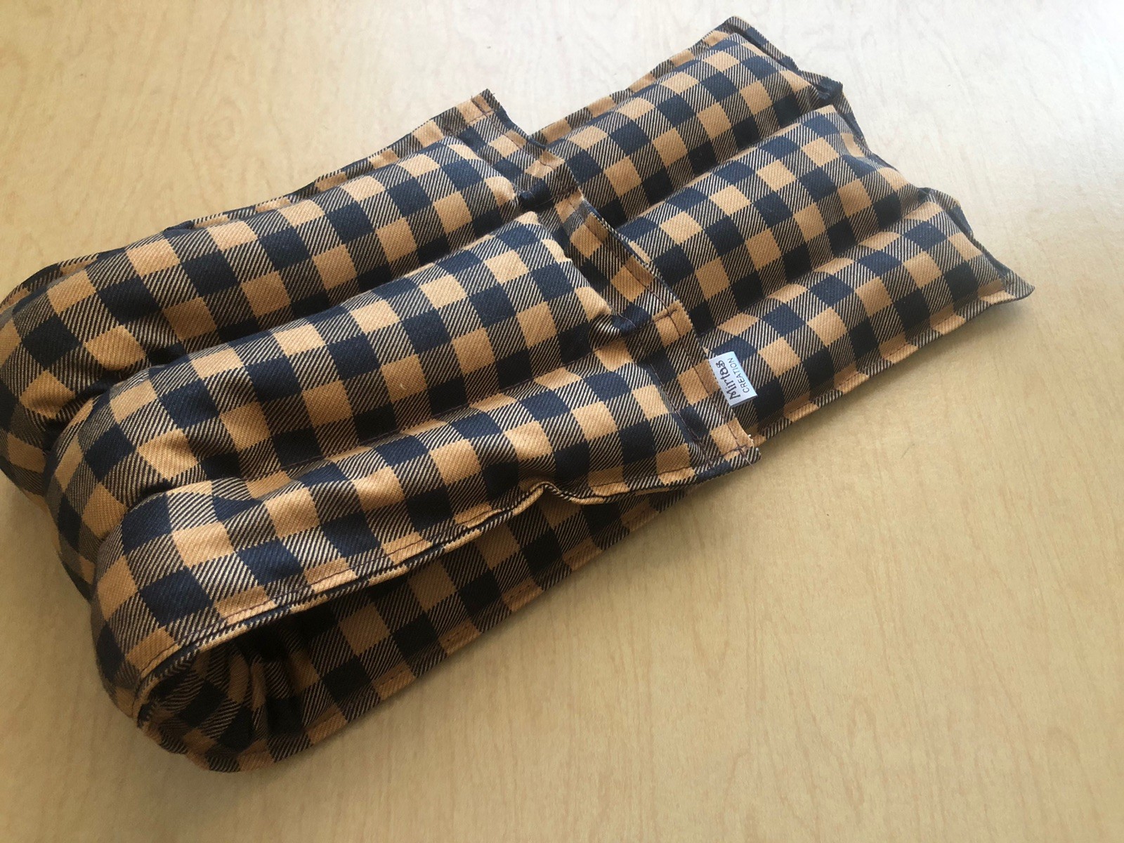 rice flax heat pad hot/cold shoulder neck wrap pack Bag  21x6''pain aid PLAID