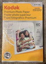 Kodak Premium Photo Paper - Brillant Gloss 60 Sheets 4 X 6" Photos NEW Sealed
