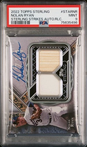 2022 Topps Sterling Nolan Ryan Auto Autograph Dual GU Jersey Bat /25 PSA 9 POP 3
