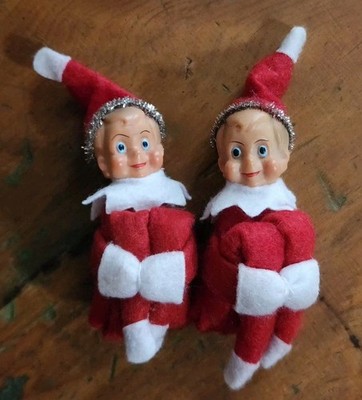 Lot Of 2 Pixie Elf 4'' Knee Hugger Elves Set Of 2