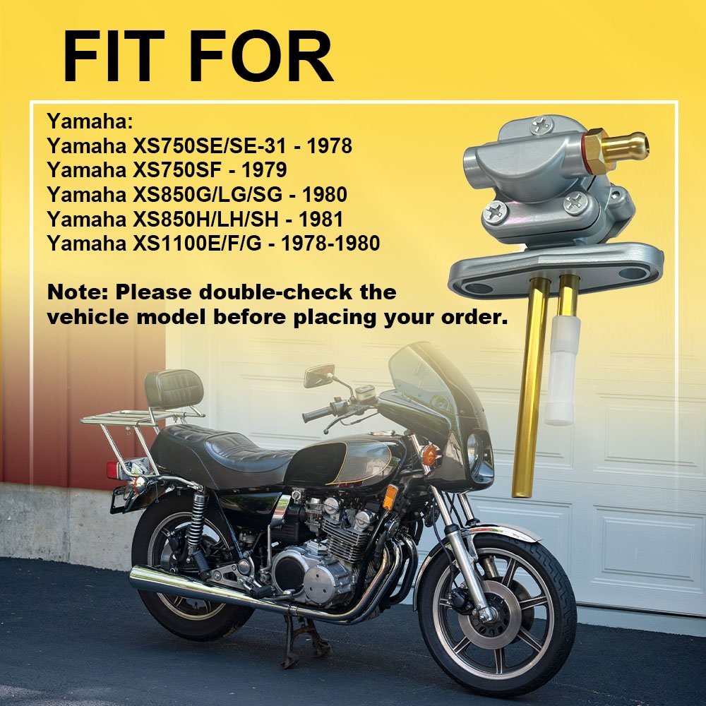 Left & Right 2Pcs Fuel Petcock Set Non-Vacuum For Yamaha XS750