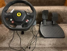 Thrustmaster Ferrari 458 RW XBOX 360 / PC Racing Steering Wheel Pedals Complete 