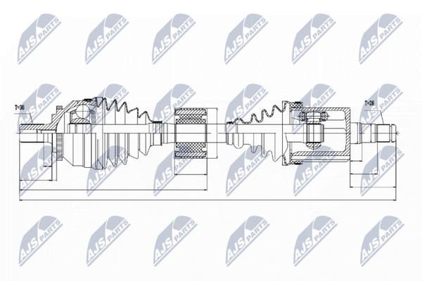 Nty Antriebswelle NPW-VV-028-image