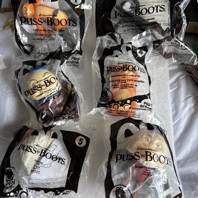 DreamWorks Puss In Boots McDonald s 1-6 New In Package Toys