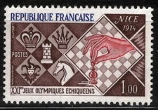 S59362 France 1974 MNH** Olympiade d’Échecs 1v Y&T 1800