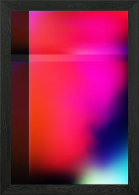 Minimal gerahmtes Wandbild mit buntem Farbverlauf Poster Leinwanddruck Bild