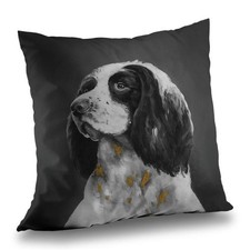 Begin Home Decor C1PT14142ZWKXU 14 x 14 in. English Springer Spaniel Dog Thro...