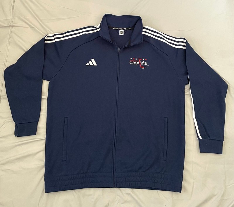Rare Adidas NHL Washington Capitals XXL Blue Raglan Style Jacket - NWOT!