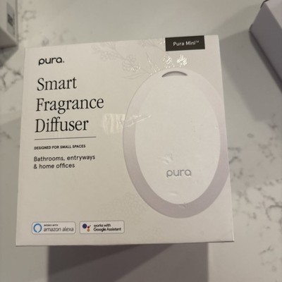 Pura Mini Smart Fragrance Diffuser White, App Controlled W/White Amber Mandarin
