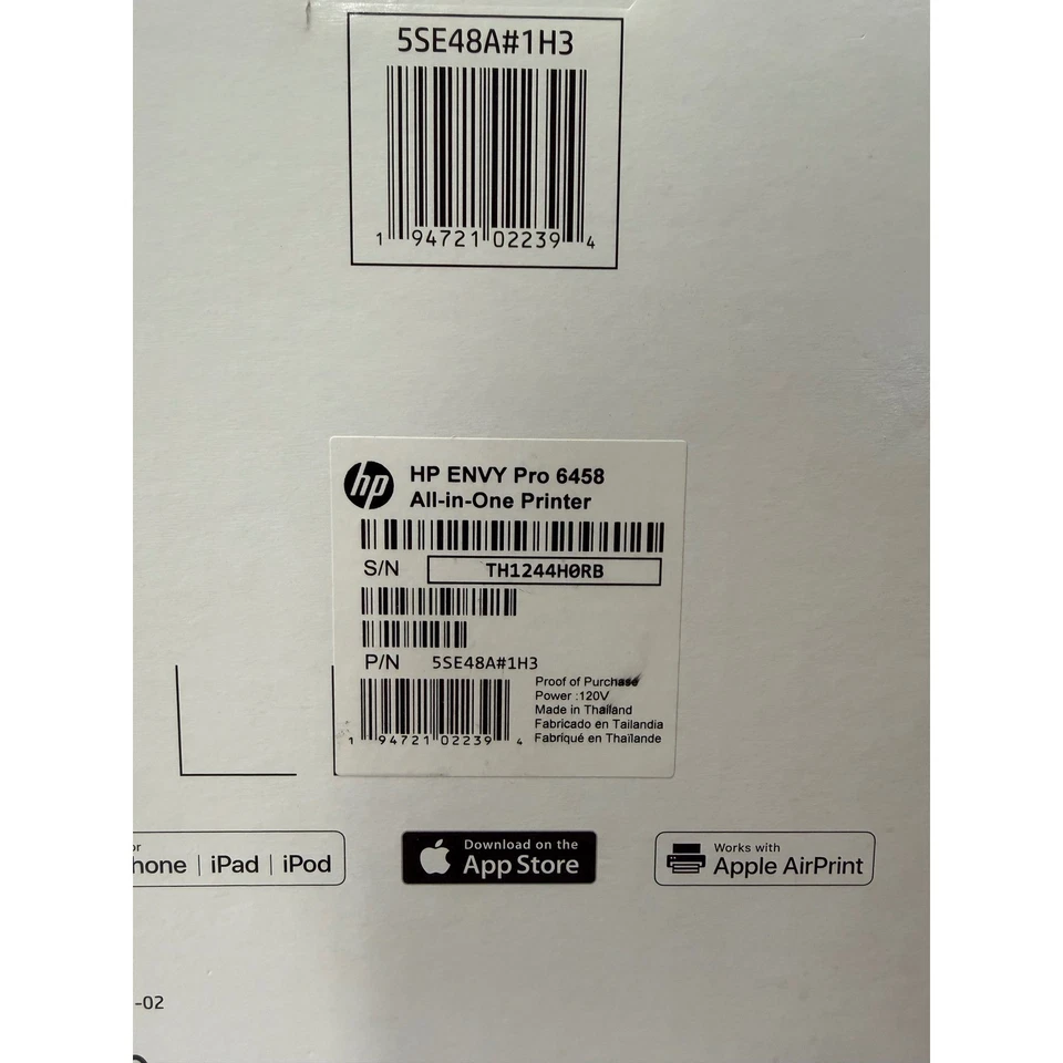 HP ENVY Pro 6458 All-in-One Printer Wireless Inkjet Scanner Copier - Image 2 of 4