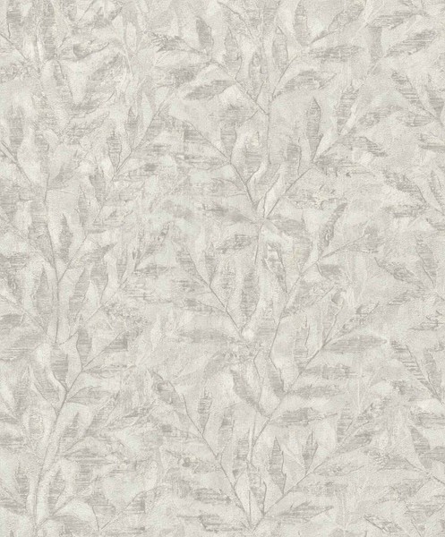 Rasch Vliestapete Grau Silber Metallic Floral Blattmuster 315011 (5,11€/1Qm)-image
