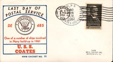 USS Coates DE685 1962 Beck Cover (4101962DE685001)