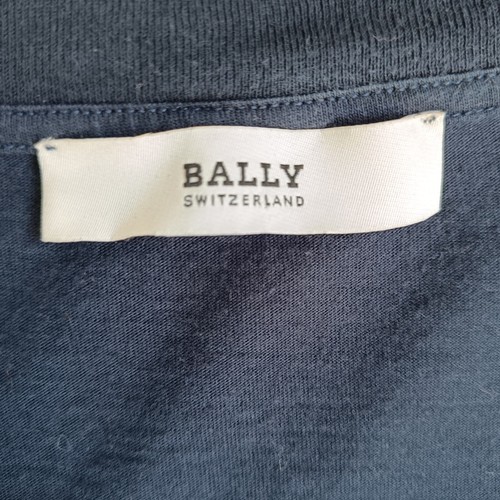 Bally Logo T-Shirt Large Blau Baumwolle Made in Italy - Bild 2 von 9