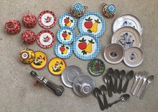 Lot Vintage OHIO ART Childs Misc. Tea Set Pieces Little Red Riding Hood