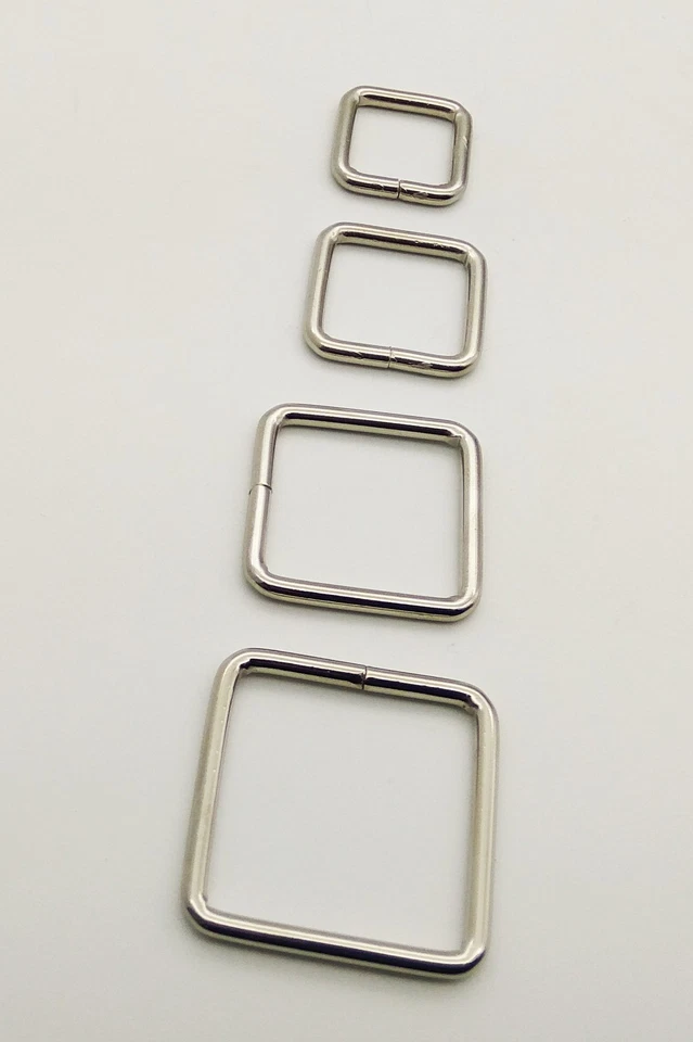 TYAGI CRAFT VIERKANT Metallschlaufenringe drahtgeformte Schnallen für Gurtband Gurtband Tasche BASTELN