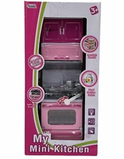 NEW My Modern Mini Kitchen Play Set Stove Oven Pots Pan Opens Lights Sound