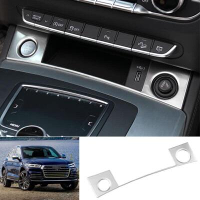audi q5 cigarette lighter location For Audi Q5 SQ5 2018-2023 Silver Titanium Center Console Cigarette Lighter  Panel