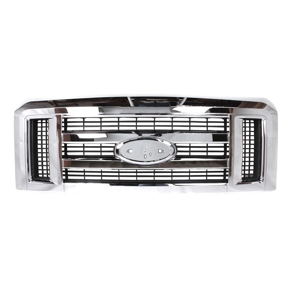 For 2008-2021 Ford E-350 Super Duty 9C2Z8200AA New Front Chrome Grille Assembly  - Image 2 of 4