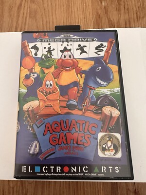 Jeu Aquatic Games – Sega MegaDrive (PAL, Complet, Bon état)
